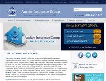 Tablet Screenshot of anchorinsurancegroup.net